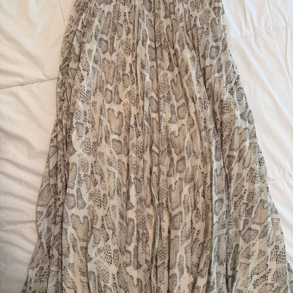 Lucy Paris Python Accordian Pleated Midi Skirt Size S - Picture 4 of 4